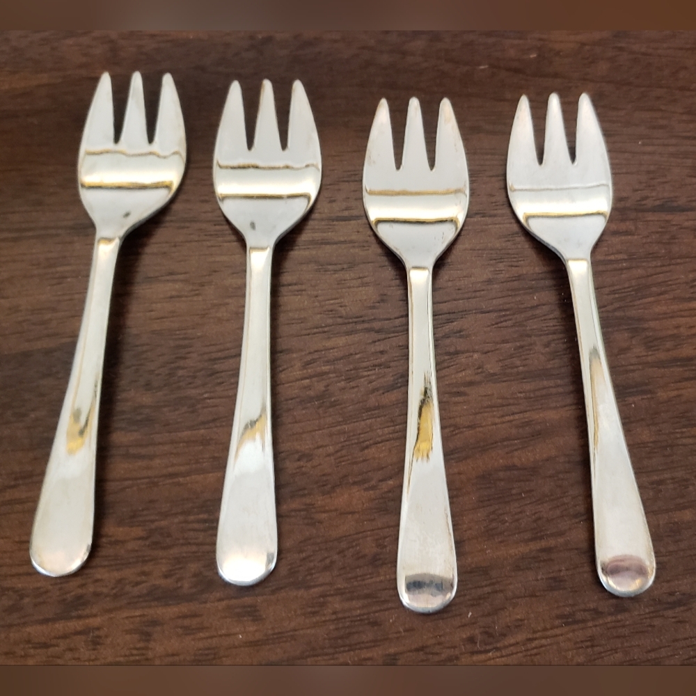 Vintage Sheffield Silver Plated Mini 3 Prong Fork Set